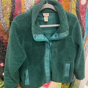L.L. Bean Green Fleece Jacket